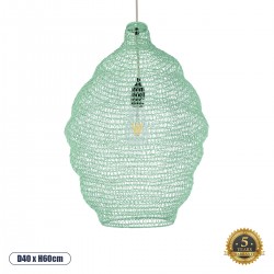 GLOBOSTAR® KENTUCKY 01900 Vintage Κρεμαστό Φωτιστικό Οροφής με Ντουί 1 x E27 AC 220-240V IP20 - Τιρκουάζ - Μ40 x Π40 x Y60cm GLOBOSTAR® KENTUCKY 01900 Vintage Κρεμαστό Φωτιστικό Οροφής με Ντουί 1 x E27 AC 220-240V IP20 - Τιρκουάζ - Μ40 x Π40 x Y60cm