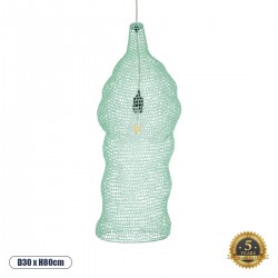 GLOBOSTAR® KENTUCKY 01906 Vintage Κρεμαστό Φωτιστικό Οροφής με Ντουί 1 x E27 AC 220-240V IP20 - Τιρκουάζ - Μ30 x Π30 x Y80cm GLOBOSTAR® KENTUCKY 01906 Vintage Κρεμαστό Φωτιστικό Οροφής με Ντουί 1 x E27 AC 220-240V IP20 - Τιρκουάζ - Μ30 x Π30 x Y80cm