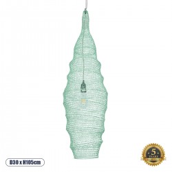 GLOBOSTAR® KENTUCKY 01909 Vintage Κρεμαστό Φωτιστικό Οροφής με Ντουί 1 x E27 AC 220-240V IP20 - Τιρκουάζ - Μ30 x Π30 x Y105cm GLOBOSTAR® KENTUCKY 01909 Vintage Κρεμαστό Φωτιστικό Οροφής με Ντουί 1 x E27 AC 220-240V IP20 - Τιρκουάζ - Μ30 x Π30 x Y105cm