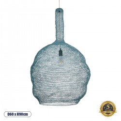 GLOBOSTAR® KENTUCKY 02355 Vintage Κρεμαστό Φωτιστικό Οροφής με Ντουί 1 x E27 AC 220-240V IP20 - Τιρκουάζ - Μ60 x Π60 x Υ90cm GLOBOSTAR® KENTUCKY 02355 Vintage Κρεμαστό Φωτιστικό Οροφής με Ντουί 1 x E27 AC 220-240V IP20 - Τιρκουάζ - Μ60 x Π60 x Υ90cm