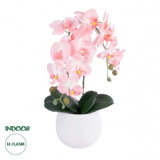 GloboStar® Artificial Garden SALMON ORCHID 21118 Διακοσμητικό Φυτό Ροζ-Πορτοκαλί Ορχιδέα Υ45cm GloboStar® Artificial Garden SALMON ORCHID 21118 Διακοσμητικό Φυτό Ροζ-Πορτοκαλί Ορχιδέα Υ45cm