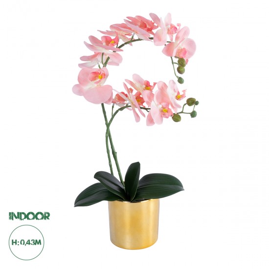 GloboStar® Artificial Garden SALMON PINK ORCHID 21129 Διακοσμητικό Φυτό Φούξια Ορχιδέα Υ43cm GloboStar® Artificial Garden SALMON PINK ORCHID 21129 Διακοσμητικό Φυτό Φούξια Ορχιδέα Υ43cm