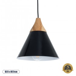 GLOBOSTAR® SHADE 00906 Μοντέρνο Κρεμαστό Φωτιστικό Οροφής με Ντουί 1 x E27 AC 220-240V IP20 - Μαύρο & Μπεζ - Μ23 x Π23 x Υ22cm GLOBOSTAR® SHADE 00906 Μοντέρνο Κρεμαστό Φωτιστικό Οροφής με Ντουί 1 x E27 AC 220-240V IP20 - Μαύρο & Μπεζ - Μ23 x Π23 x Υ22cm