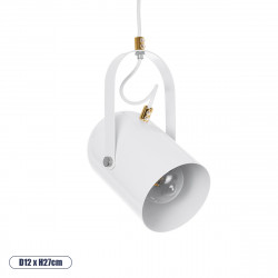 GLOBOSTAR® HAZEL 00924 Μοντέρνο Κρεμαστό Φωτιστικό Οροφής με Ντουί 1 x E27 AC 220-240V IP20 - Λευκό & Χρυσό - Μ12 x Π12 x Υ27cm GLOBOSTAR® HAZEL 00924 Μοντέρνο Κρεμαστό Φωτιστικό Οροφής με Ντουί 1 x E27 AC 220-240V IP20 - Λευκό & Χρυσό - Μ12 x Π12 x Υ27cm
