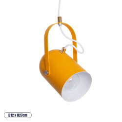 GLOBOSTAR® HAZEL 00926 Μοντέρνο Κρεμαστό Φωτιστικό Οροφής με Ντουί 1 x E27 AC 220-240V IP20 - Πορτοκαλί & Χρυσό - Μ12 x Π12 x Υ27cm GLOBOSTAR® HAZEL 00926 Μοντέρνο Κρεμαστό Φωτιστικό Οροφής με Ντουί 1 x E27 AC 220-240V IP20 - Πορτοκαλί & Χρυσό - Μ12 x Π12 x Υ27cm
