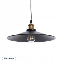 GLOBOSTAR® CARAVEL 01042 Vintage Κρεμαστό Φωτιστικό Οροφής με Ντουί 1 x E27 AC 220-240V IP20 - Μαύρο & Χρυσό - Μ36 x Π36 x Υ10cm GLOBOSTAR® CARAVEL 01042 Vintage Κρεμαστό Φωτιστικό Οροφής με Ντουί 1 x E27 AC 220-240V IP20 - Μαύρο & Χρυσό - Μ36 x Π36 x Υ10cm