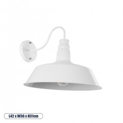 GLOBOSTAR® SORD 01051 Vintage Φωτιστικό Τοίχου - Απλίκα με Ντουί 1 x E27 AC 220-240V IP20 - Λευκό - Μ36 x Π42 x Υ32cm GLOBOSTAR® SORD 01051 Vintage Φωτιστικό Τοίχου - Απλίκα με Ντουί 1 x E27 AC 220-240V IP20 - Λευκό - Μ36 x Π42 x Υ32cm