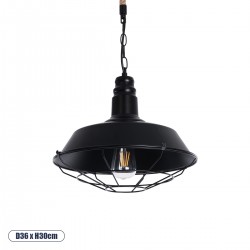 GLOBOSTAR® CRANE 01109 Vintage Κρεμαστό Φωτιστικό Οροφής με Ντουί 1 x E27 AC 220-240V IP20 - Μαύρο & Μπεζ - Μ36 x Π36 x Υ30cm GLOBOSTAR® CRANE 01109 Vintage Κρεμαστό Φωτιστικό Οροφής με Ντουί 1 x E27 AC 220-240V IP20 - Μαύρο & Μπεζ - Μ36 x Π36 x Υ30cm