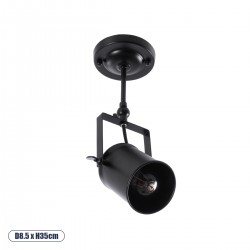 GLOBOSTAR® HOLLYWOOD 01153 Vintage Φωτιστικό Οροφής με Ντουί 1 x E27 AC 220-240V IP20 - Μαύρο - Μ8.5 x Π8.5 x Υ35cm GLOBOSTAR® HOLLYWOOD 01153 Vintage Φωτιστικό Οροφής με Ντουί 1 x E27 AC 220-240V IP20 - Μαύρο - Μ8.5 x Π8.5 x Υ35cm