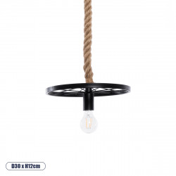 GLOBOSTAR® VELO 01185 Vintage Κρεμαστό Φωτιστικό Οροφής με Ντουί 1 x E27 AC 220-240V IP20 - Μαύρο & Μπεζ - Μ30 x Π30 x Υ12cm GLOBOSTAR® VELO 01185 Vintage Κρεμαστό Φωτιστικό Οροφής με Ντουί 1 x E27 AC 220-240V IP20 - Μαύρο & Μπεζ - Μ30 x Π30 x Υ12cm