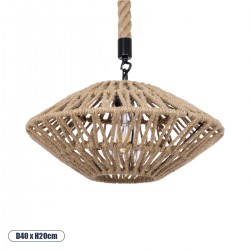 GLOBOSTAR® DOGMA 01187 Boho Κρεμαστό Φωτιστικό Οροφής με Ντουί 1 x E27 AC 220-240V IP20 - Μπεζ - Μ40 x Π40 x Υ20cm GLOBOSTAR® DOGMA 01187 Boho Κρεμαστό Φωτιστικό Οροφής με Ντουί 1 x E27 AC 220-240V IP20 - Μπεζ - Μ40 x Π40 x Υ20cm
