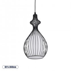 GLOBOSTAR® REA 01197 Μοντέρνο Κρεμαστό Φωτιστικό Οροφής με Ντουί 1 x E27 AC 220-240V IP20 - Μαύρο & Λευκό - Μ21 x Π21 x Υ40cm GLOBOSTAR® REA 01197 Μοντέρνο Κρεμαστό Φωτιστικό Οροφής με Ντουί 1 x E27 AC 220-240V IP20 - Μαύρο & Λευκό - Μ21 x Π21 x Υ40cm