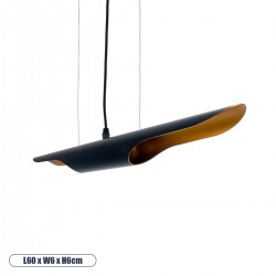 GLOBOSTAR® ESTERINA 01304 Μοντέρνο Κρεμαστό Φωτιστικό Οροφής με Ντουί 2 x E27 AC 220-240V IP20 - Μαύρο & Χρυσό - Μ60 x Π6 x Υ6cm GLOBOSTAR® ESTERINA 01304 Μοντέρνο Κρεμαστό Φωτιστικό Οροφής με Ντουί 2 x E27 AC 220-240V IP20 - Μαύρο & Χρυσό - Μ60 x Π6 x Υ6cm