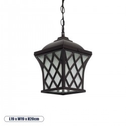 GLOBOSTAR® LINCOLN 01399 Vintage Κρεμαστό Φωτιστικό Οροφής με Ντουί 1 x E27 AC 220-240V IP20 - Καφέ & Διάφανο - Μ19 x Π19 x Υ20cm GLOBOSTAR® LINCOLN 01399 Vintage Κρεμαστό Φωτιστικό Οροφής με Ντουί 1 x E27 AC 220-240V IP20 - Καφέ & Διάφανο - Μ19 x Π19 x Υ20cm