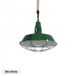 GLOBOSTAR® CRANE 01408 Vintage Κρεμαστό Φωτιστικό Οροφής με Ντουί 1 x E27 AC 220-240V IP20 - Πράσινο & Μπεζ - Μ36 x Π36 x Y31cm GLOBOSTAR® CRANE 01408 Vintage Κρεμαστό Φωτιστικό Οροφής με Ντουί 1 x E27 AC 220-240V IP20 - Πράσινο & Μπεζ - Μ36 x Π36 x Y31cm
