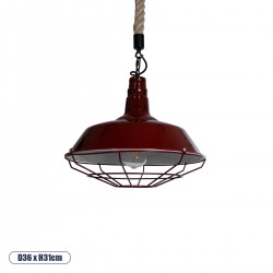 GLOBOSTAR® CRANE 01410 Vintage Κρεμαστό Φωτιστικό Οροφής με Ντουί 1 x E27 AC 220-240V IP20 - Κόκκινο & Μπεζ - Μ36 x Π36 x Υ31cm GLOBOSTAR® CRANE 01410 Vintage Κρεμαστό Φωτιστικό Οροφής με Ντουί 1 x E27 AC 220-240V IP20 - Κόκκινο & Μπεζ - Μ36 x Π36 x Υ31cm