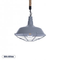 GLOBOSTAR® CRANE 01411 Vintage Κρεμαστό Φωτιστικό Οροφής με Ντουί 1 x E27 AC 220-240V IP20 - Γκρι & Μπεζ - Μ36 x Π36 x Y31cm GLOBOSTAR® CRANE 01411 Vintage Κρεμαστό Φωτιστικό Οροφής με Ντουί 1 x E27 AC 220-240V IP20 - Γκρι & Μπεζ - Μ36 x Π36 x Y31cm