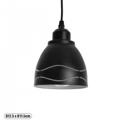 GLOBOSTAR® COOLIE 01477 Μοντέρνο Κρεμαστό Φωτιστικό Οροφής με Ντουί 1 x E27 AC 220-240V IP20 - Μαύρο & Ασημί - Μ12.5 x Π12.5 x Υ11.5cm GLOBOSTAR® COOLIE 01477 Μοντέρνο Κρεμαστό Φωτιστικό Οροφής με Ντουί 1 x E27 AC 220-240V IP20 - Μαύρο & Ασημί - Μ12.5 x Π12.5 x Υ11.5cm