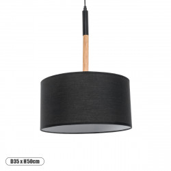 GLOBOSTAR® BRONX 01517 Μοντέρνο Κρεμαστό Φωτιστικό Οροφής με Ντουί 1 x E27 AC 220-240V IP20 - Μαύρο & Μπεζ - Μ35 x Π35 x Υ50cm GLOBOSTAR® BRONX 01517 Μοντέρνο Κρεμαστό Φωτιστικό Οροφής με Ντουί 1 x E27 AC 220-240V IP20 - Μαύρο & Μπεζ - Μ35 x Π35 x Υ50cm