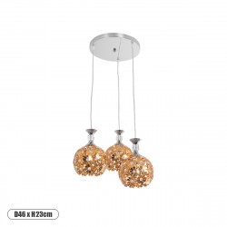 GLOBOSTAR® BOUQUET 01670 Μοντέρνο Κρεμαστό Φωτιστικό Οροφής με Ντουί 3 x E27 AC 220-240V IP20 - Πολύχρωμο - Μ46 x Π46 x Y23cm GLOBOSTAR® BOUQUET 01670 Μοντέρνο Κρεμαστό Φωτιστικό Οροφής με Ντουί 3 x E27 AC 220-240V IP20 - Πολύχρωμο - Μ46 x Π46 x Y23cm