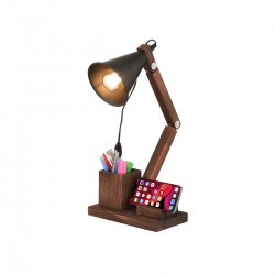 GloboStar® WOODY 202-0060 Μοντέρνο Eπιτραπέζιο Φωτιστικό Πορτατίφ Μονόφωτο 1 x E27 IP20 Καφέ Ξύλο με Μαύρο Μέταλλο - Μ40 x Π40 x Υ27cm GloboStar® WOODY 202-0060 Μοντέρνο Eπιτραπέζιο Φωτιστικό Πορτατίφ Μονόφωτο 1 x E27 IP20 Καφέ Ξύλο με Μαύρο Μέταλλο - Μ40 x Π40 x Υ27cm