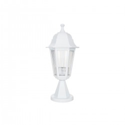 GloboStar® VITRO 203-0200 Vintage Επιδαπέδιο Φωτιστικό Φαναράκι Μονόφωτο 1 x E27 IP44 Λευκό & Διάφανο Πλαστικό - Μ16 x Π16 x Υ39cm GloboStar® VITRO 203-0200 Vintage Επιδαπέδιο Φωτιστικό Φαναράκι Μονόφωτο 1 x E27 IP44 Λευκό & Διάφανο Πλαστικό - Μ16 x Π16 x Υ39cm