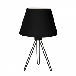 GloboStar® TRIP 204-0086 Μοντέρνο Eπιτραπέζιο Φωτιστικό Πορτατίφ Μονόφωτο 1 x E27 IP20 Μαύρο Μέταλλο με Μαύρο Ύφασμα - Μ22 x Π22 x Υ33cm GloboStar® TRIP 204-0086 Μοντέρνο Eπιτραπέζιο Φωτιστικό Πορτατίφ Μονόφωτο 1 x E27 IP20 Μαύρο Μέταλλο με Μαύρο Ύφασμα - Μ22 x Π22 x Υ33cm