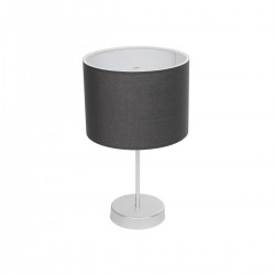 GloboStar® WIZ 203-0179 Μοντέρνο Επιτραπέζιο Φωτιστικό Πορτατίφ Μονόφωτο 1 x E27 IP20 Ασημί Μέταλλο με Γκρι Ύφασμα - Μ22 x Π22 x Υ36.5cm GloboStar® WIZ 203-0179 Μοντέρνο Επιτραπέζιο Φωτιστικό Πορτατίφ Μονόφωτο 1 x E27 IP20 Ασημί Μέταλλο με Γκρι Ύφασμα - Μ22 x Π22 x Υ36.5cm