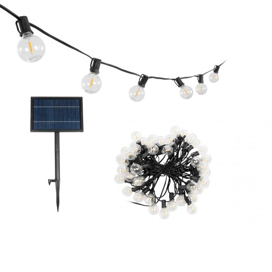 GLOBOSTAR® TWILIGHT 79669 Μοντέρνο Φωτιστικό Κήπου Γιρλάντα 14.5m με 50 Λάμπες LED 30W 2700lm 360° DC 3.7V με Ενσωματωμένο Φωτοβολταϊκό Panel 5.5V 5W & Επαναφορτιζόμενη Μπαταρία Li-ion 3.7V 3x18650 6600mAh Αδιάβροχο IP65 Θερμό Λευκό 2700Κ Dimmable - S GLOBOSTAR® TWILIGHT 79669 Μοντέρνο Φωτιστικό Κήπου Γιρλάντα 14.5m με 50 Λάμπες LED 30W 2700lm 360° DC 3.7V με Ενσωματωμένο Φωτοβολταϊκό Panel 5.5V 5W & Επαναφορτιζόμενη Μπαταρία Li-ion 3.7V 3x18650 6600mAh Αδιάβροχο IP65 Θερμό Λευκό 2700Κ Dimmable - S