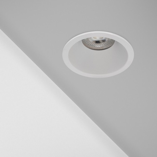 kelvo® DELTA 60630 Χωνευτό Κινούμενο Φωτιστικό Downlight Σποτ με Ντουί 1 x GU10 AC 220-240V IP20 - Λευκό Ματ - Μ8.5 x Π8.5 x Υ3.5cm / Q7.5cm