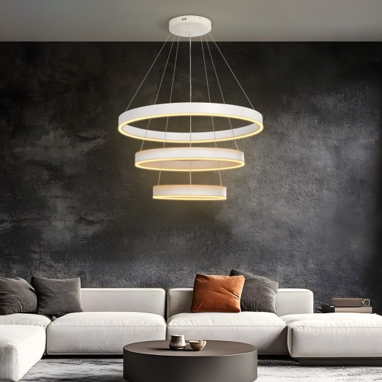 kelvo® VENOM 61189 Μοντέρνο Κρεμαστό Φωτιστικό Οροφής LED 120W 14158lm 120° AC 220-240V IP20 Ρυθμιζόμενο Λευκό CCT με Χειριστήριο από 2700K έως 6000K Dimmable - Lumileds SMD Chip - Λευκό Ματ - Μ80 x Π80 x Υ60cm - 3 Χρόνια Εγγύηση kelvo® VENOM 61189 Μοντέρνο Κρεμαστό Φωτιστικό Οροφής LED 120W 14158lm 120° AC 220-240V IP20 Ρυθμιζόμενο Λευκό CCT με Χειριστήριο από 2700K έως 6000K Dimmable - Lumileds SMD Chip - Λευκό Ματ - Μ80 x Π80 x Υ60cm - 3 Χρόνια Εγγύηση