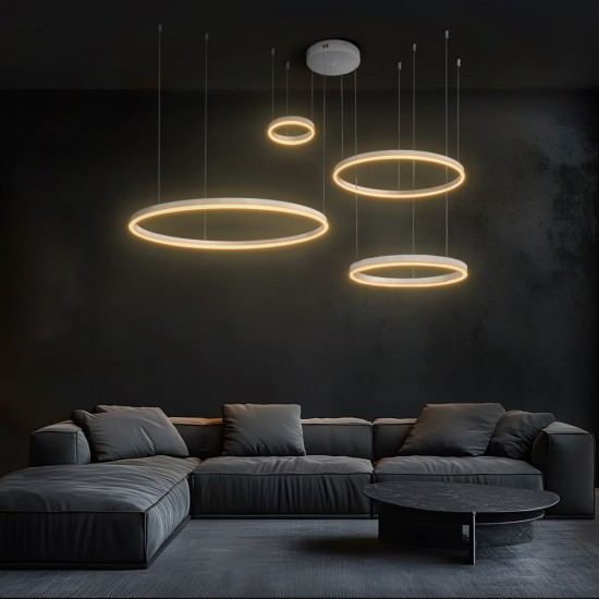kelvo® VENOM 61192 Μοντέρνο Κρεμαστό Φωτιστικό Οροφής LED 150W 17659lm 120° AC 220-240V IP20 Ρυθμιζόμενο Λευκό CCT με Χειριστήριο από 2700K έως 6000K Dimmable - Lumileds SMD Chip - Λευκό Ματ - Μ150 x Π90 x Υ60cm - 3 Χρόνια Εγγύηση kelvo® VENOM 61192 Μοντέρνο Κρεμαστό Φωτιστικό Οροφής LED 150W 17659lm 120° AC 220-240V IP20 Ρυθμιζόμενο Λευκό CCT με Χειριστήριο από 2700K έως 6000K Dimmable - Lumileds SMD Chip - Λευκό Ματ - Μ150 x Π90 x Υ60cm - 3 Χρόνια Εγγύηση