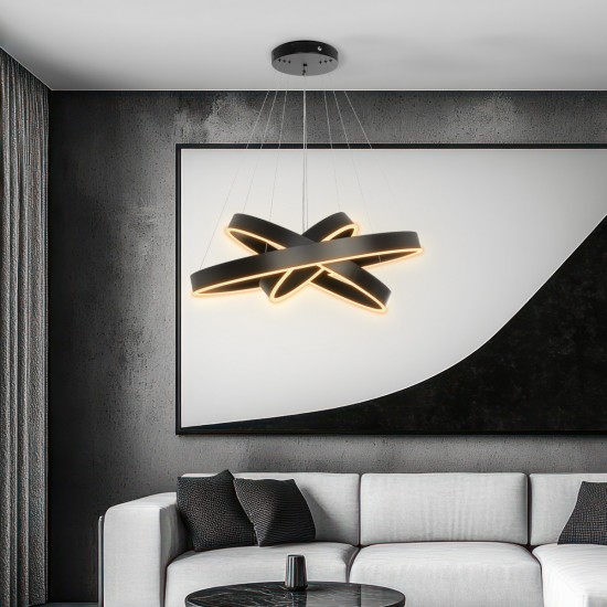 kelvo® VENOM 61188-DECO Μοντέρνο Κρεμαστό Φωτιστικό Οροφής LED 120W 14158lm 120° AC 220-240V IP20 Ρυθμιζόμενο Λευκό CCT με Χειριστήριο από 2700K έως 6000K Dimmable - Lumileds SMD Chip - Μαύρο Ματ - Μ80 x Π80 x Υ60cm - 3 Χρόνια Εγγύηση kelvo® VENOM 61188-DECO Μοντέρνο Κρεμαστό Φωτιστικό Οροφής LED 120W 14158lm 120° AC 220-240V IP20 Ρυθμιζόμενο Λευκό CCT με Χειριστήριο από 2700K έως 6000K Dimmable - Lumileds SMD Chip - Μαύρο Ματ - Μ80 x Π80 x Υ60cm - 3 Χρόνια Εγγύηση