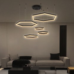 kelvo® LEXAGON 61397 Μοντέρνο Κρεμαστό Φωτιστικό Οροφής LED 120W 12000lm 200° AC 220-240V IP20 Ρυθμιζόμενο Λευκό CCT με Χειριστήριο από 2700K έως 6000K Dimmable - Lumileds SMD Chip - Μαύρο - Μ110 x Π90 x Υ110cm - 3 Χρόνια Εγγύηση kelvo® LEXAGON 61397 Μοντέρνο Κρεμαστό Φωτιστικό Οροφής LED 120W 12000lm 200° AC 220-240V IP20 Ρυθμιζόμενο Λευκό CCT με Χειριστήριο από 2700K έως 6000K Dimmable - Lumileds SMD Chip - Μαύρο - Μ110 x Π90 x Υ110cm - 3 Χρόνια Εγγύηση