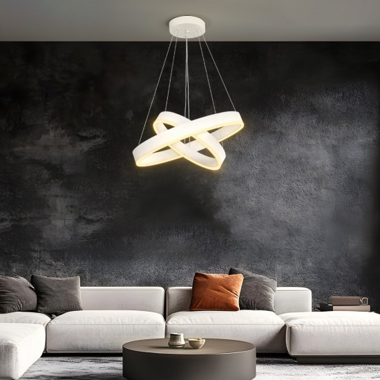 kelvo® VENOM 61186-DECO Μοντέρνο Κρεμαστό Φωτιστικό Οροφής LED 75W 8818lm 120° AC 220-240V IP20 Ρυθμιζόμενο Λευκό CCT με Χειριστήριο από 2700K έως 6000K Dimmable - Lumileds SMD Chip - Λευκό Ματ - Μ60 x Π60 x Υ40cm - 3 Χρόνια Εγγύηση kelvo® VENOM 61186-DECO Μοντέρνο Κρεμαστό Φωτιστικό Οροφής LED 75W 8818lm 120° AC 220-240V IP20 Ρυθμιζόμενο Λευκό CCT με Χειριστήριο από 2700K έως 6000K Dimmable - Lumileds SMD Chip - Λευκό Ματ - Μ60 x Π60 x Υ40cm - 3 Χρόνια Εγγύηση