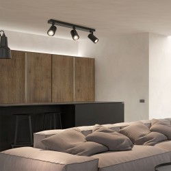 kelvo® SPOTA KLV-101-0138 Μοντέρνο Κινούμενο Φωτιστικό Σποτ Οροφής με Ντουί 3 x GU10 90° AC 220-240V IP20 - Μαύρο Ματ - Μ48 x Π6.2 x Υ14cm kelvo® SPOTA KLV-101-0138 Μοντέρνο Κινούμενο Φωτιστικό Σποτ Οροφής με Ντουί 3 x GU10 90° AC 220-240V IP20 - Μαύρο Ματ - Μ48 x Π6.2 x Υ14cm