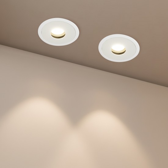 kelvo® PINADO KLV-101-0127 Χωνευτό Downlight Σποτ LED 7W 840lm 15° AC 220-240V IP20 Θερμό Λευκό 2700K - Bridgelux COB Chip & TÜV SÜD Driver - Λευκό Ματ - Μ8.3 x Π8.3 x Υ8.16cm / Q7.3cm - 5 Χρόνια Εγγύηση