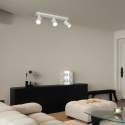 kelvo® SPOTA KLV-101-0139 Μοντέρνο Κινούμενο Φωτιστικό Σποτ Οροφής με Ντουί 3 x GU10 90° AC 220-240V IP20 - Λευκό Ματ - Μ48 x Π6.2 x Υ14cm kelvo® SPOTA KLV-101-0139 Μοντέρνο Κινούμενο Φωτιστικό Σποτ Οροφής με Ντουί 3 x GU10 90° AC 220-240V IP20 - Λευκό Ματ - Μ48 x Π6.2 x Υ14cm