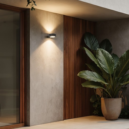 kelvo® AURA KLV-101-0114 Μοντέρνο Φωτιστικό Τοίχου - Απλίκα LED 7W 875lm 45° AC 220-240V Αδιάβροχο IP65 Θερμό Λευκό 2700K - Bridgelux COB Chip & TÜV SÜD Driver - Γκρι Ανθρακί Ματ - Μ15 x Π13 x Υ4.5cm - 5 Χρόνια Εγγύηση kelvo® AURA KLV-101-0114 Μοντέρνο Φωτιστικό Τοίχου - Απλίκα LED 7W 875lm 45° AC 220-240V Αδιάβροχο IP65 Θερμό Λευκό 2700K - Bridgelux COB Chip & TÜV SÜD Driver - Γκρι Ανθρακί Ματ - Μ15 x Π13 x Υ4.5cm - 5 Χρόνια Εγγύηση