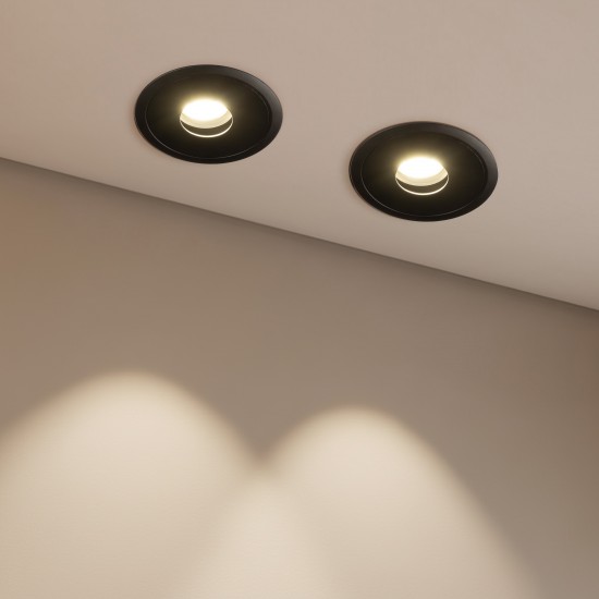kelvo® PINADO KLV-101-0126 Χωνευτό Downlight Σποτ LED 7W 840lm 15° AC 220-240V IP20 Θερμό Λευκό 2700K - Bridgelux COB Chip & TÜV SÜD Driver - Μαύρο Ματ - Μ8.3 x Π8.3 x Υ8.16cm / Q7.3cm - 5 Χρόνια Εγγύηση