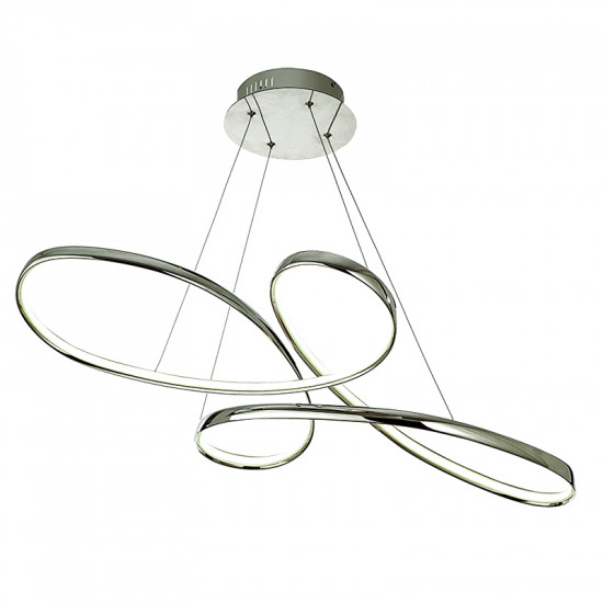 InLight Κρεμαστό φωτιστικό LED 56W 3CCT (by switch) από αλουμίνιο σε χρώμιο απόχρωση D:100cm (6151-CH) InLight Κρεμαστό φωτιστικό LED 56W 3CCT (by switch) από αλουμίνιο σε χρώμιο απόχρωση D:100cm (6151-CH)
