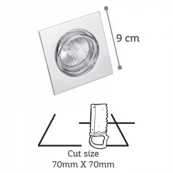 InLight Χωνευτό σποτ από λευκό μέταλλο 1XGU10 D:9cm (43278-Λευκό) InLight Χωνευτό σποτ από λευκό μέταλλο 1XGU10 D:9cm (43278-Λευκό)