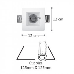 InLight Χωνευτό σποτ λευκό από γύψο 1XGU10 D:12cm (Χ0001) InLight Χωνευτό σποτ λευκό από γύψο 1XGU10 D:12cm (Χ0001)