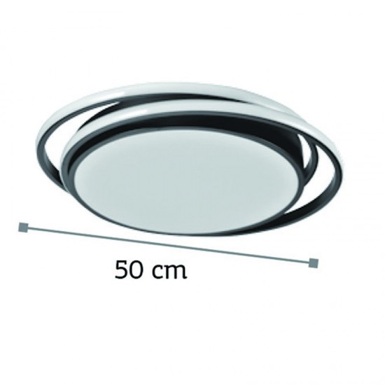 InLight Πλαφονιέρα οροφής LED 60W 3CCT από αλουμίνιο σε μαύρη απόχρωση D:43cm (42172-Μαύρο) InLight Πλαφονιέρα οροφής LED 60W 3CCT από αλουμίνιο σε μαύρη απόχρωση D:43cm (42172-Μαύρο)