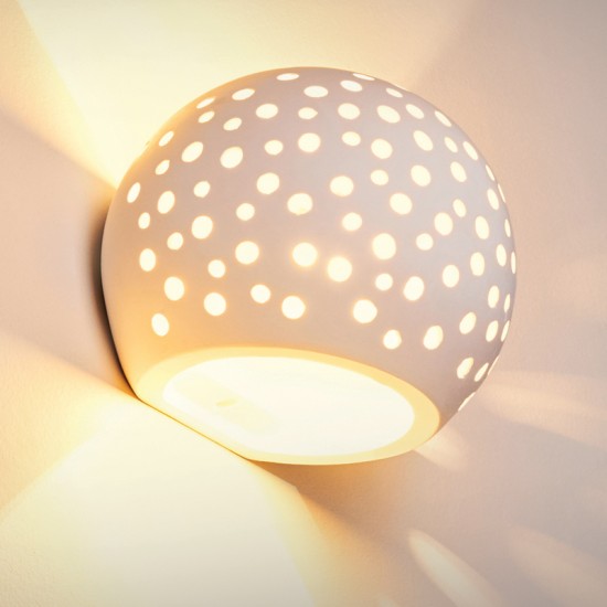 InLight Επιτοίχιο φωτιστικό λευκό από γύψο 1XE27 D:15cm (43421) InLight Επιτοίχιο φωτιστικό λευκό από γύψο 1XE27 D:15cm (43421)
