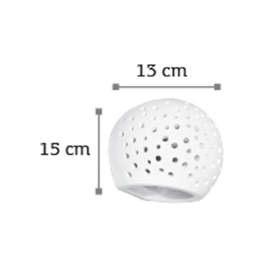 InLight Επιτοίχιο φωτιστικό λευκό από γύψο 1XE27 D:15cm (43421) InLight Επιτοίχιο φωτιστικό λευκό από γύψο 1XE27 D:15cm (43421)