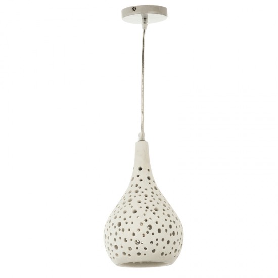 InLight Κρεμαστό φωτιστικό λευκό από γύψο 1XE27 D:16cm (4471) InLight Κρεμαστό φωτιστικό λευκό από γύψο 1XE27 D:16cm (4471)