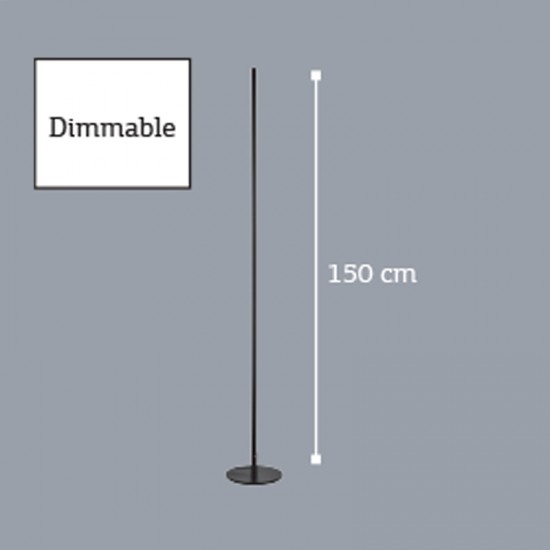 InLight Επιδαπέδιο φωτιστικό LED 24W 3000K από μαύρο μέταλλο D:150cm (45012) InLight Επιδαπέδιο φωτιστικό LED 24W 3000K από μαύρο μέταλλο D:150cm (45012)