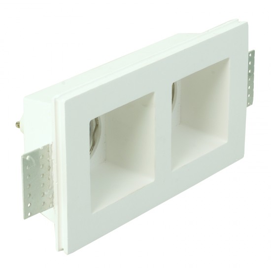 InLight Χωνευτό σποτ λευκό από γύψο 2XGU10 IP44 D:21,5cm (Χ0007) InLight Χωνευτό σποτ λευκό από γύψο 2XGU10 IP44 D:21,5cm (Χ0007)
