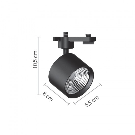InLight Σποτ Ράγας Μαύρο LED 10W 4000K D:5,5cmX10,5cm (T00502-BL) InLight Σποτ Ράγας Μαύρο LED 10W 4000K D:5,5cmX10,5cm (T00502-BL)